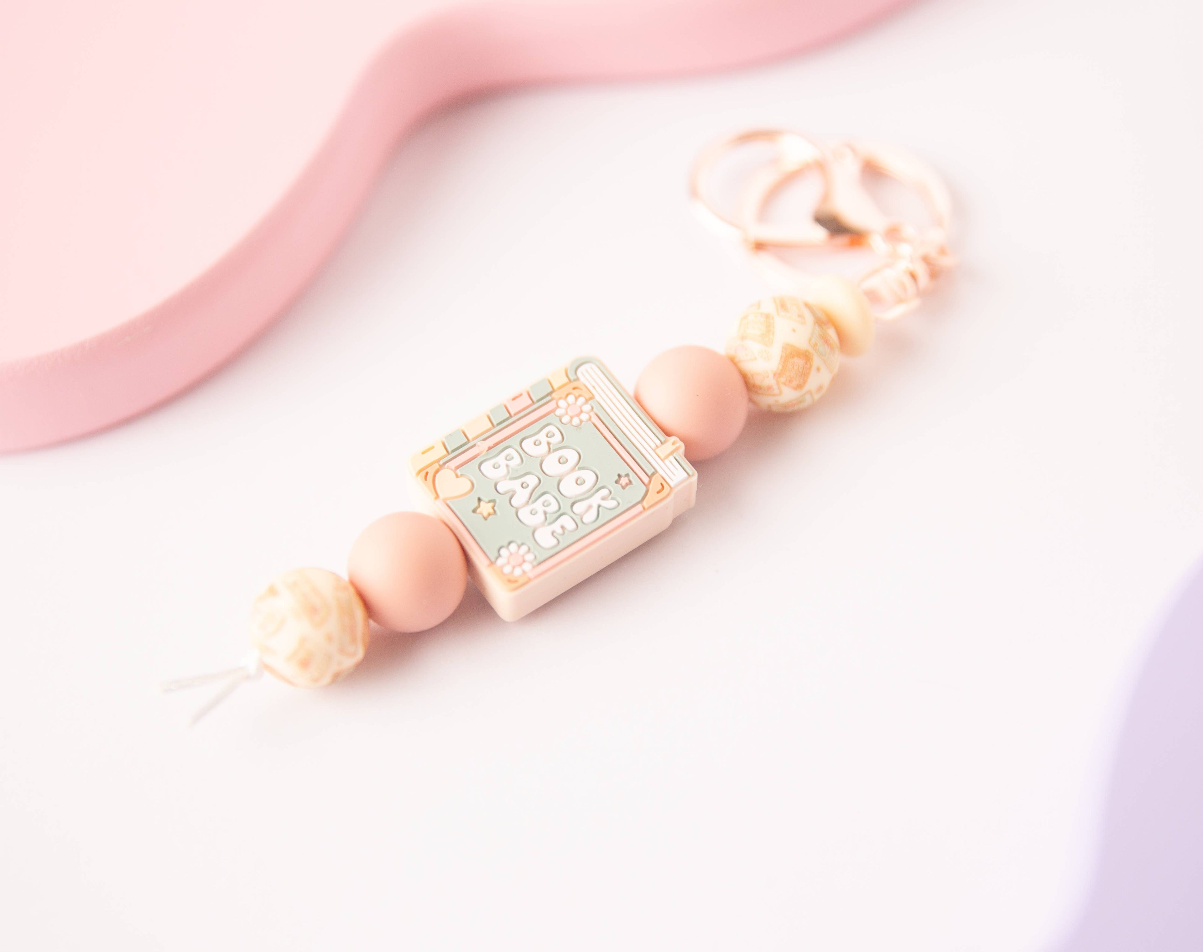 Teal Book Babe Keychain