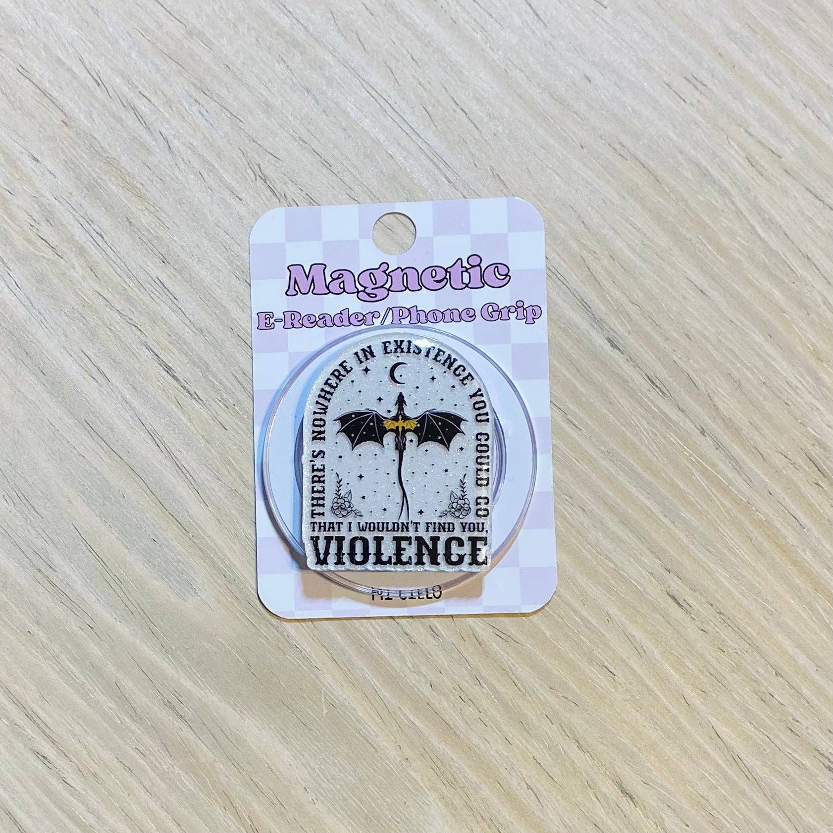 Dragon Violence E-Reader, Phone Grip for all Devices - Magnetic or Adhesive