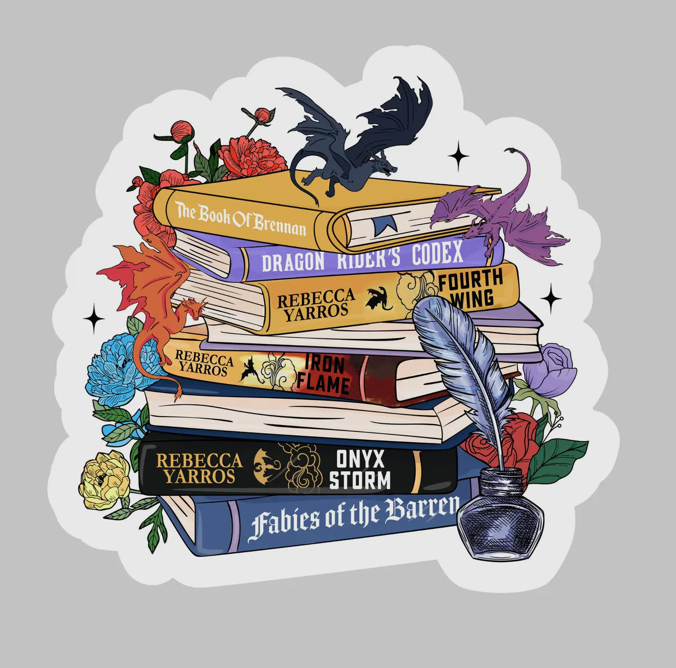 Rebecca Yarros Books Sticker