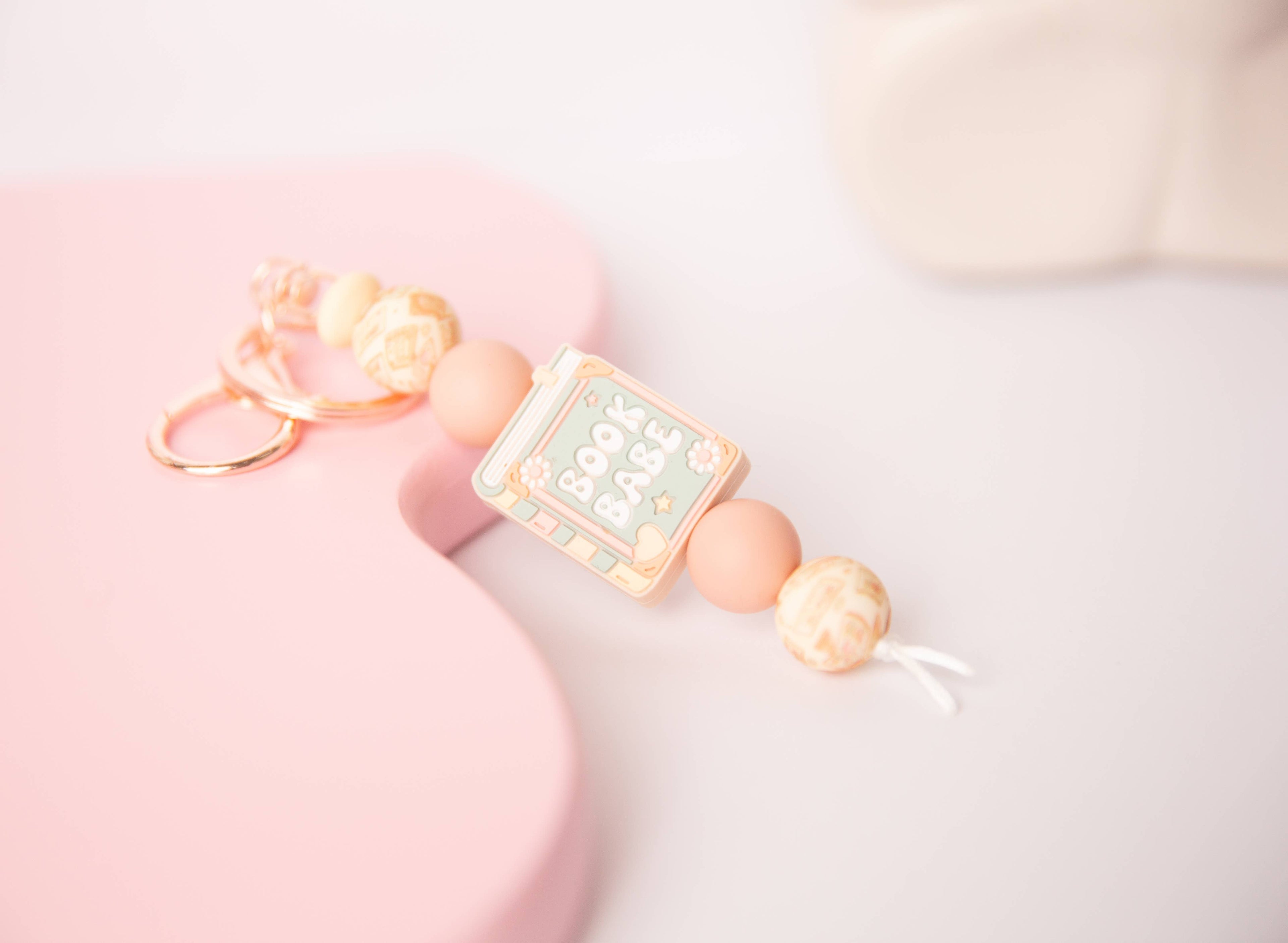 Teal Book Babe Keychain