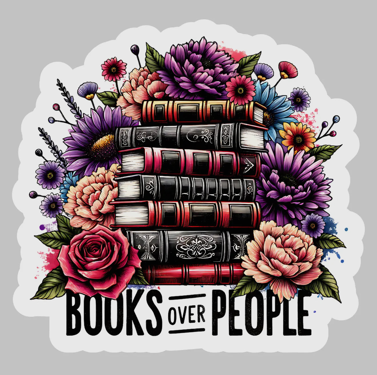 Books Over People Sticker
