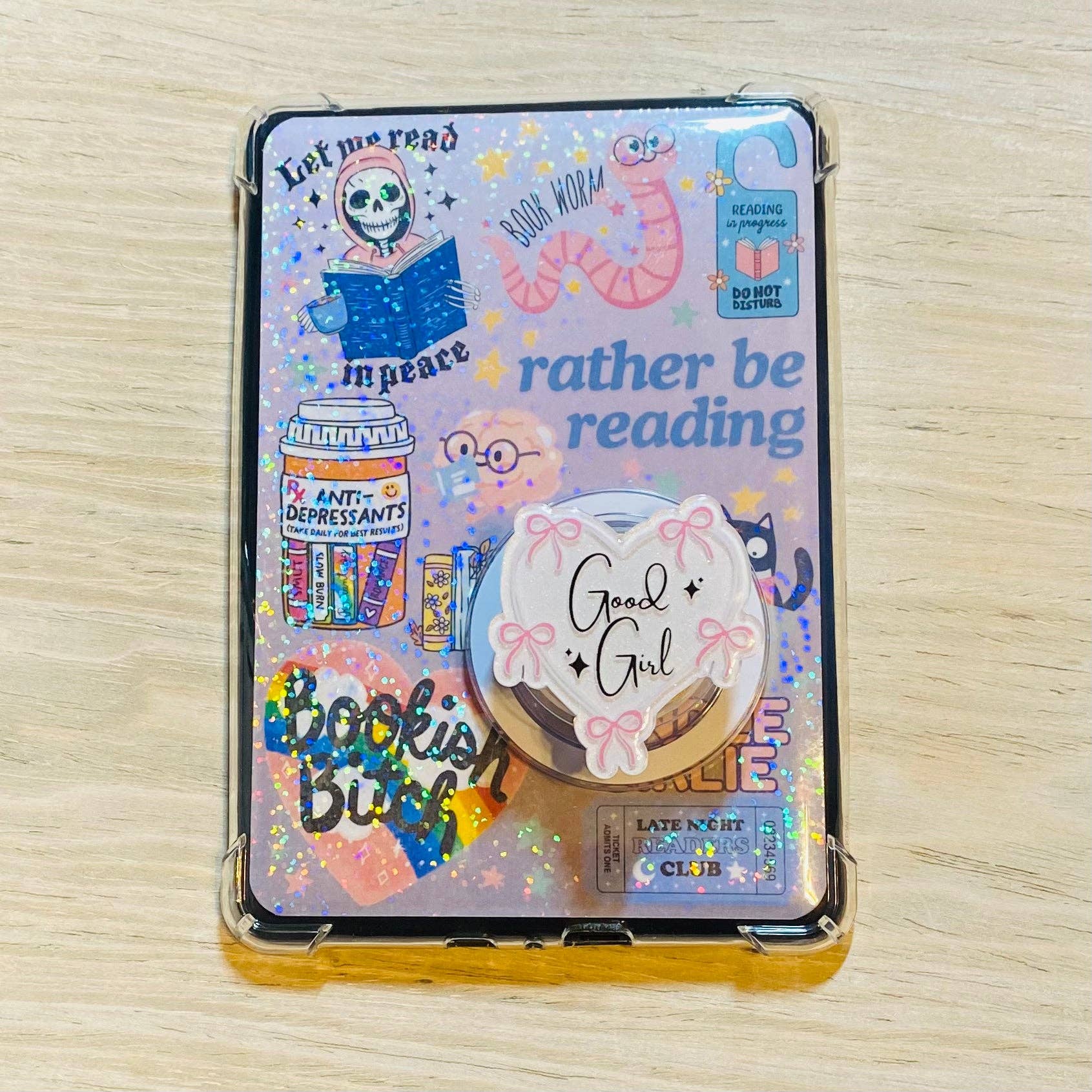 Good Girl E-Reader, Phone Grip for all Devices - Magnetic or Adhesive